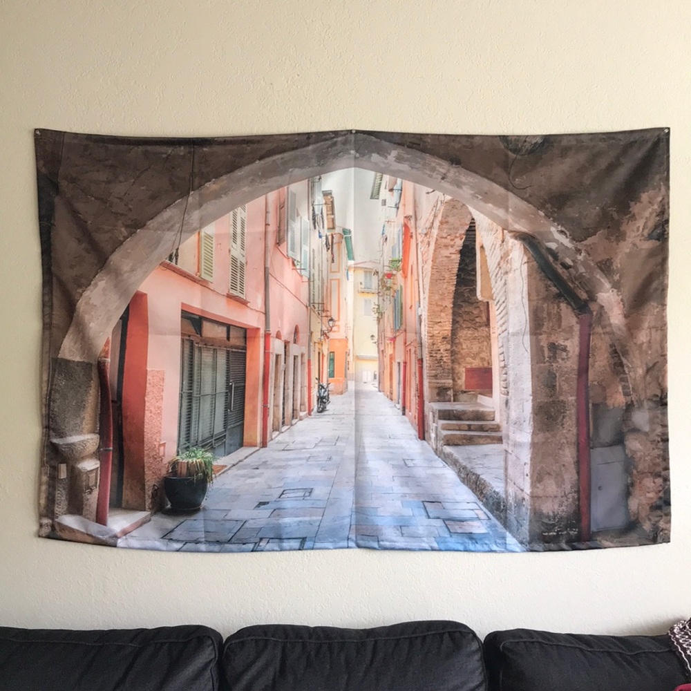 French Alley Photo Wall Tapestry